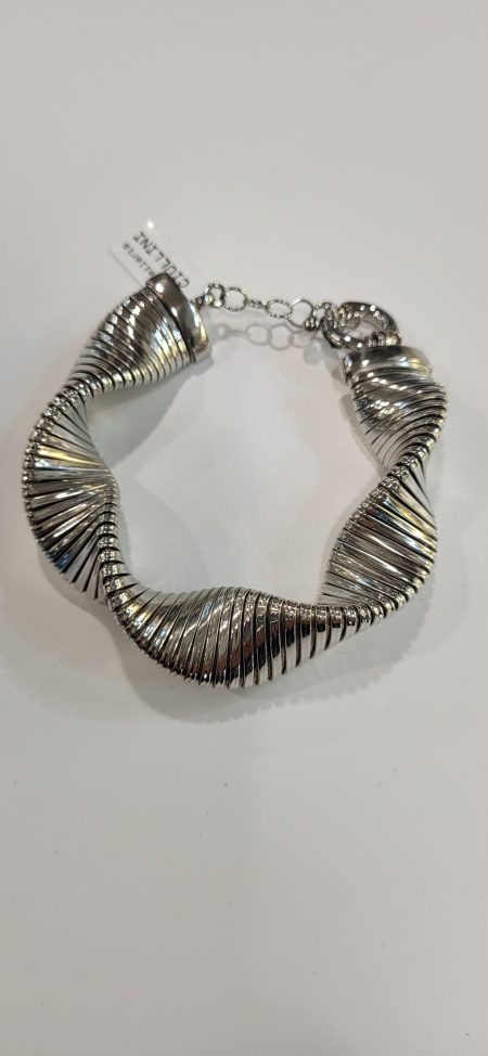 Bracciale spirale in argento tit.925 rodiato
