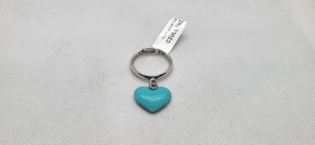 Anello argento cuore smaltato turchese