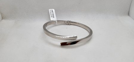 Bracciale in argento rodiato 925 rigido contrariè
