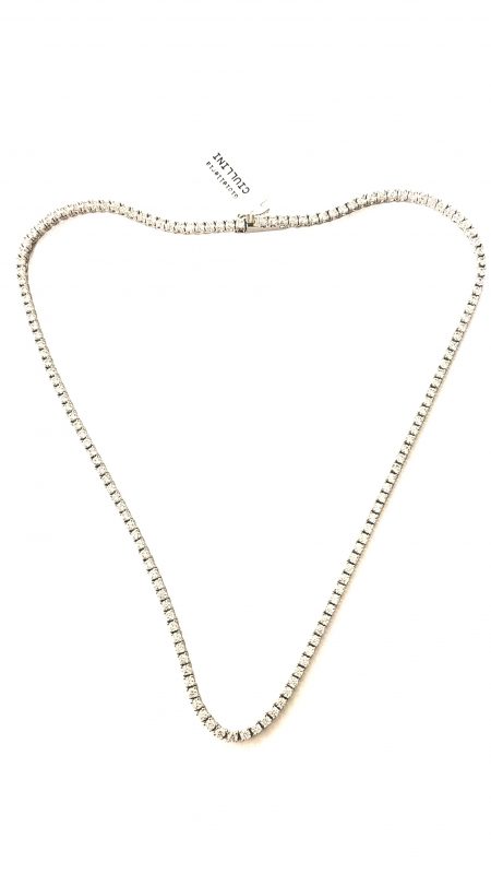 Girocollo in argento 925 tennis da collo con zirconi